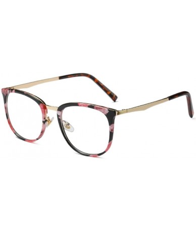 Round New Vintage Round Eyewear Non Prescription Glasses Frames Women Men Round Metal - Multi-colored - CK18K7KQXAC $13.44