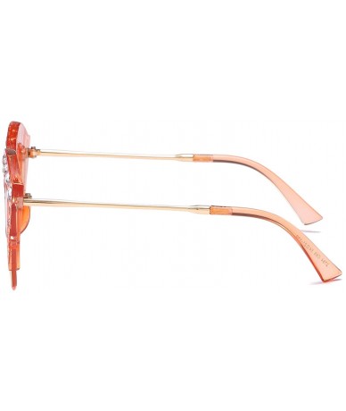 Wrap Retro Fashion Sunglasses Non-Polarized Personality Anti-UV Eyewear Casual Sunglasses - Orange - CM18A7GKLXX $19.49