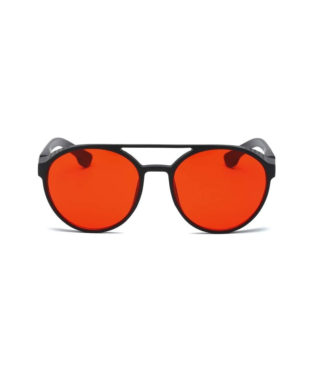 Square Men Vintage Eyewear Sunglasses Retro Eyewear Fashion Radiation Protection Goggle (Red) - Red - CT18R3DCEN2 $20.08