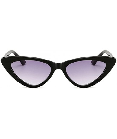Oval Men Women Vintage Sunglasses Cat Eye Luxury Brand Designer Summer Style Retro Small - Purple - C118G4EI64S $13.51