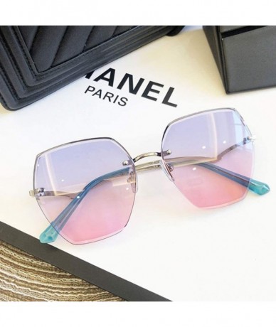 Rimless Fashion Rimless Sunglasses Gradient Accessories - CZ197T9E338 $34.08