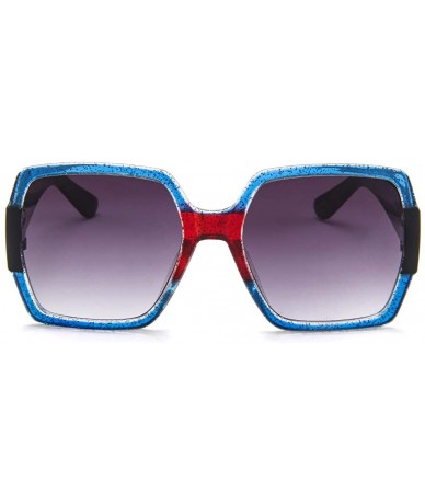 Square Unisex Square Sunglasses Retro Sunglasses Leopard Print Sunglass for Women Men - B - CE196DK9NKU $9.27