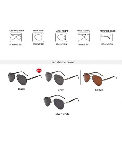 Oval Polarized Sunglasses Classic Men High-definition Resin Polarized Light Sun Glasses for Sport Driving Vacation - C318W0N9...