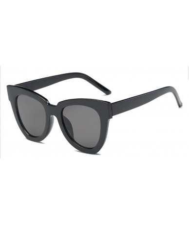 Cat Eye Fashion Cat Eye Sunglasses Women Luxury Er Vintage Sun Glasses Female Gafas De Sol Uv400 - Black - CZ198AHAMHY $21.74