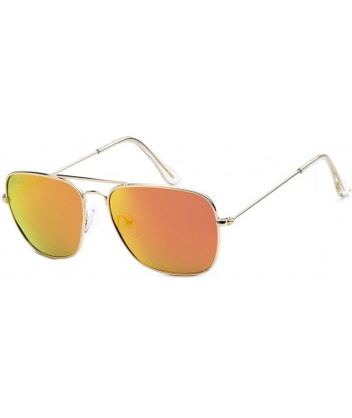 Aviator Polarized Aviator Sunglasses - Red Orange - CP18HAW9XN8 $8.10