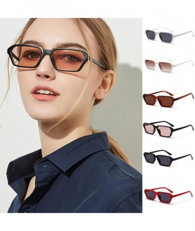 Oversized Women's Fashion Retro Small Square Shades Frame UV Protection Polarized Sunglasses - Red - CY18DZL6ZND $9.60