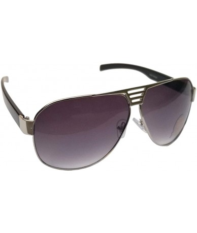 Aviator Elegant Fashion sunglasses For Men And Women - Silver Frame Half Black Lens - CF18IL3C5ED $19.09