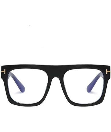 Square Stylish Blocking Computer Eyewear Relieve Headaches - Black - CU1992XNRZI $12.01