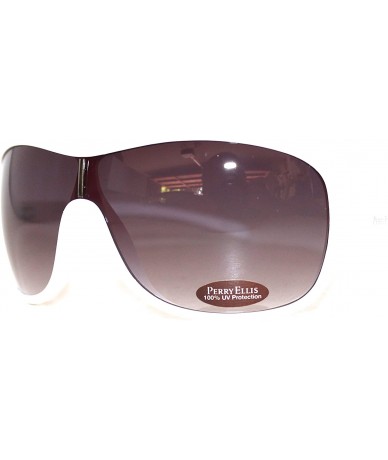 Shield Sunglasses Mens White Plastic Shield - Smoke Gradient Lens PE09 5 - CO11DX134WV $43.13