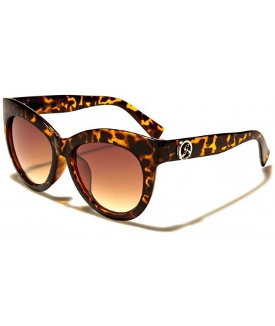 Cat Eye Vintage Style Elegant Womens Stylish Floral Pattern Designer Cat Eye Sunglasses - Tortoise - CQ189EOW4OS $9.71