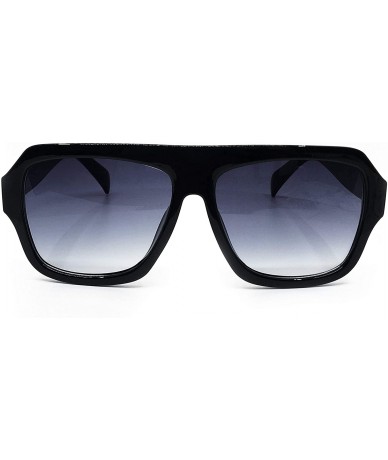 Square 7270 Premium Oversize XL Women Men Brand Designer Square Style Fashion Sunglasses - Black - CY18I5YECSS $12.12