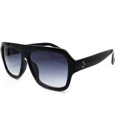 Square 7270 Premium Oversize XL Women Men Brand Designer Square Style Fashion Sunglasses - Black - CY18I5YECSS $12.12