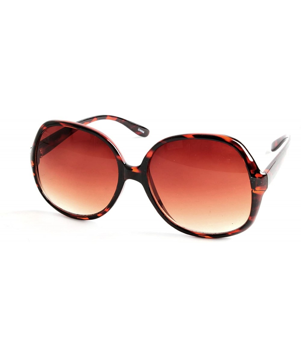 Oversized Retro Oversized Frame Womens Fashion Sunglasses P572 - Tortoise - CK11BK37GNH $8.46