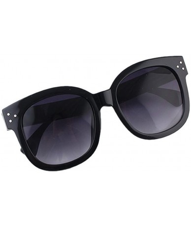 Square Trendy Colored Square Plastic Sunglasses with Sunglasses Cases - Black - CR12GD3G5O9 $19.32