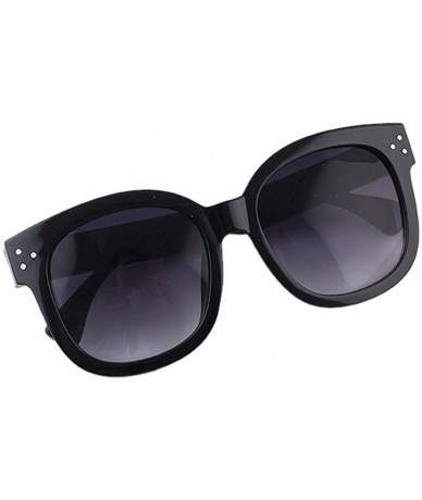 Square Trendy Colored Square Plastic Sunglasses with Sunglasses Cases - Black - CR12GD3G5O9 $7.88