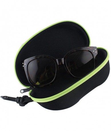 Square Trendy Colored Square Plastic Sunglasses with Sunglasses Cases - Black - CR12GD3G5O9 $7.88