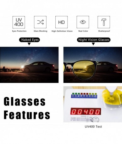 Men's Night-Driving Glasses Polarized Lens Rectangular Al-Mg Metal