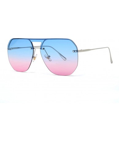 Goggle Fashion Modern Shield Style Rivets Sunglasses Cool Double Color Lens Design Sun Glasses Oculos De Sol 058 - C1 - CR197...