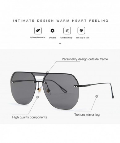 Goggle Fashion Modern Shield Style Rivets Sunglasses Cool Double Color Lens Design Sun Glasses Oculos De Sol 058 - C1 - CR197...