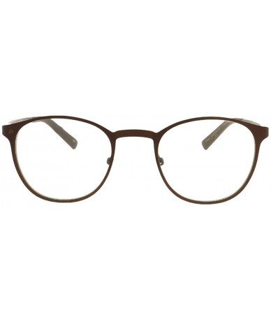 Round "The Buber" Blue Light Blocker Readers - Chocolate Brown - CD18S6M2SQY $31.48