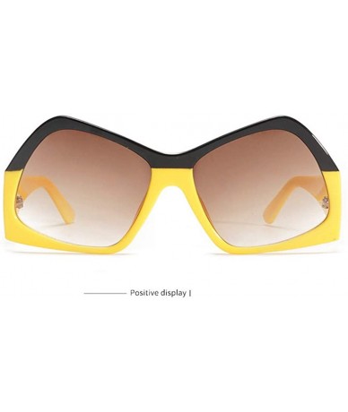 Rimless Women Vintage Eye Sunglasses Retro Eyewear Fashion Radiation Protection - Yellow - CH18Q4A9GHC $10.21