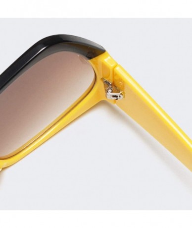 Rimless Women Vintage Eye Sunglasses Retro Eyewear Fashion Radiation Protection - Yellow - CH18Q4A9GHC $10.21