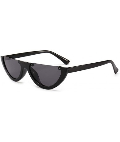 Goggle Fashion Sunglasses On Sale Cool Half-Frame Dazzle Color Versatile Sunglasses Sunglasses - CP18TNRG3RZ $7.34