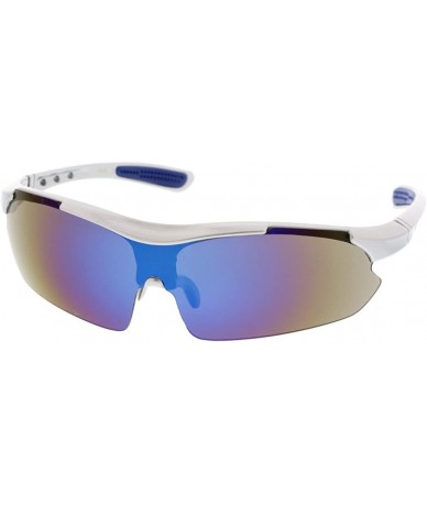 Wrap Ultra Light Weight Full Frame Sport Sunglasses Model 108 - Silver - CM187HTN9MA $19.93