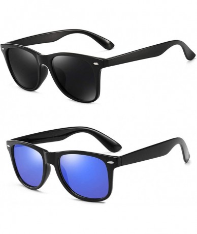 Oversized Polarized Sunglasses For Men Women Retro TR90 Frame Square Shades Vintage Classic Sun Glasses - CK197IMEACX $34.43