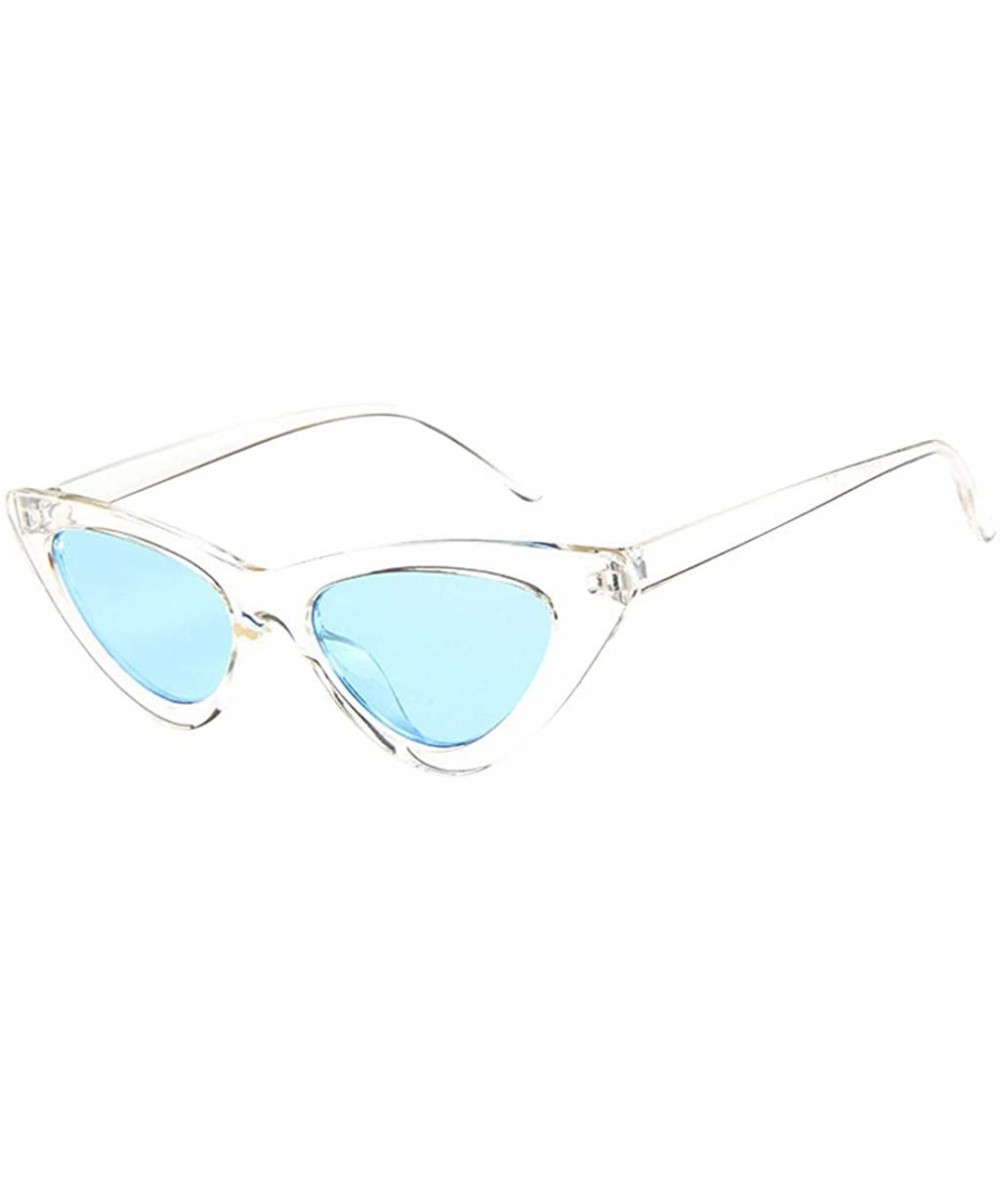 Goggle Women Retro Fashion Goggles Mirror Protection Cat Eye Sun Glasses - F - CC18Q62WUML $7.12