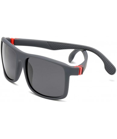 Rimless Polarized Sunglasses Vintage Square Frame Sport Driving Cycling For Men Women - Grey - CD18YH6I4ET $16.46