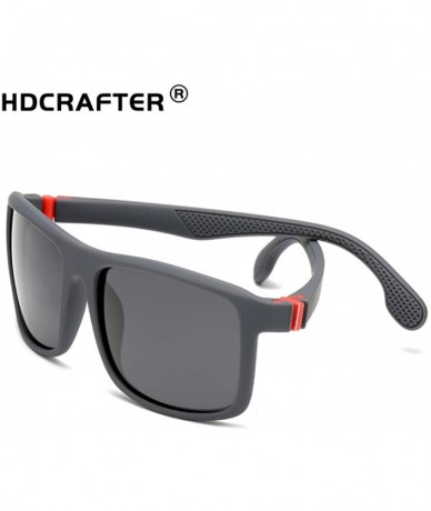 Rimless Polarized Sunglasses Vintage Square Frame Sport Driving Cycling For Men Women - Grey - CD18YH6I4ET $16.46