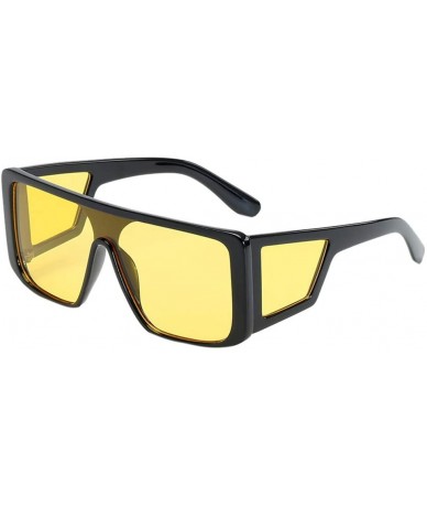 Oversized Square Sunglasses for Men- Oversize Polarized Sun Glasses 100% UV Protection Anti-Glare Eyewear with Flat Lens - C5...