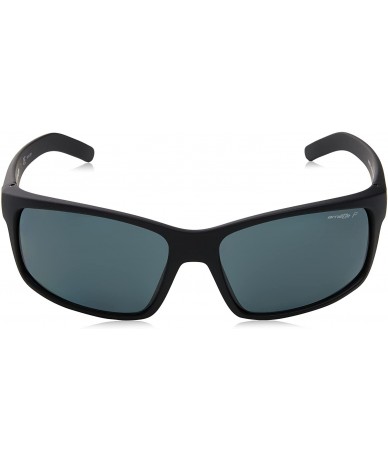 Sport Men's An4202 Fastball Rectangular Sunglasses - Fuzzy Black/Polarized Grey - C611Z54Z18T $37.63