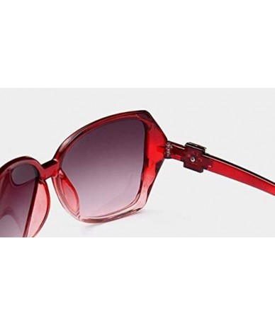 Square Women's Fashion Star Glasses Polarized Sunglasses Rose Red - Rose Red - CT190HMNEC0 $7.32