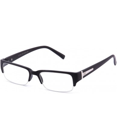 Square Unisex Retro Squared Celebrity Star Simple Clear Lens Fashion Glasses - 1841 Matte Black - C211T16IUNF $21.54