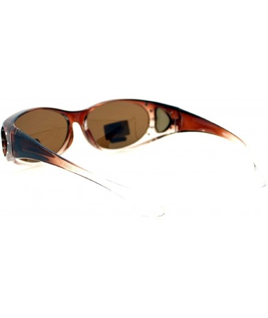 Goggle 2 Womens Polarized Rhinestone Fit Over Ombre Sunglasses Wear Over Eyeglasses - 1 Purple / 1 Brown - C718EDMUUQI $21.04