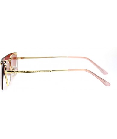 Shield Unisex Funky Shield Flip Up Retro Rectangular Victorian Sunglasses - Gold Red - C718TSXNQZ5 $15.02