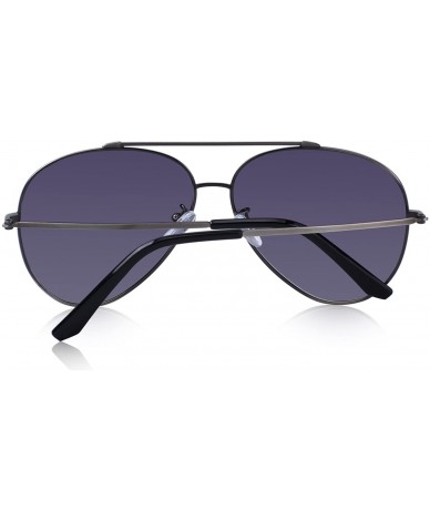 Aviator Polarized sun glasses fashion men Metal Frame Unisex Sunglasses S8805 - Gray - CI18D62WT85 $11.55