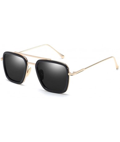 Square Trending Sunglasses For Men Fashion Square Eyewear For Boys Retro Style Sunglasses Iron Man Same Style Sunglasses - C2...