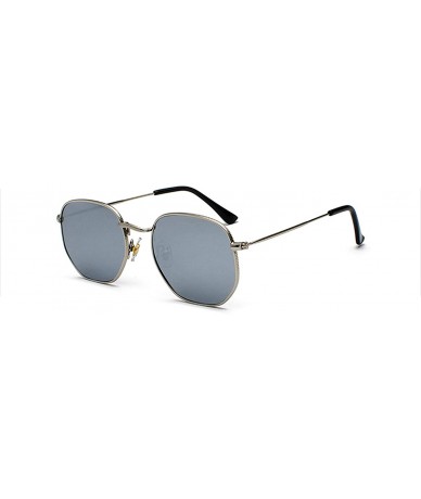 Oval Vintage Gold Sunglasses Men Square Metal Frame Silver Brown Black Small Sun Glasses Female Unisex Summer Style - CW197A2...