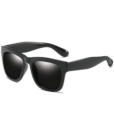Goggle Ultra light Lady Fashion Brand Designer Square Frame Polarized Sunglasses Mens Goggle - Black - CK18SAXEUA9 $23.67