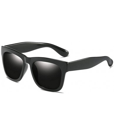 Goggle Ultra light Lady Fashion Brand Designer Square Frame Polarized Sunglasses Mens Goggle - Black - CK18SAXEUA9 $15.57