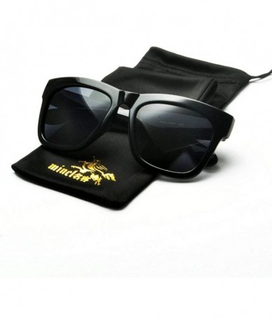 Goggle Ultra light Lady Fashion Brand Designer Square Frame Polarized Sunglasses Mens Goggle - Black - CK18SAXEUA9 $15.57