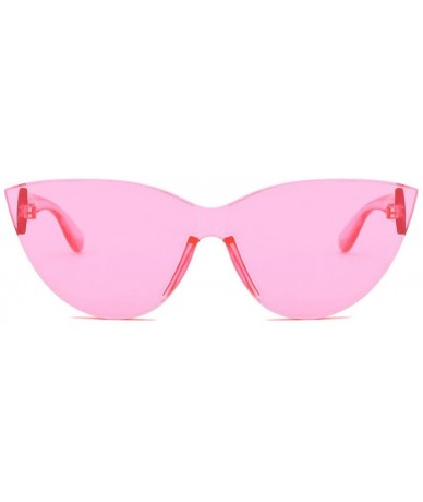 Square Fashion Sunglasses Vintage Integrated - Pink - CQ18R3GEUUU $23.46