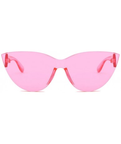 Square Fashion Sunglasses Vintage Integrated - Pink - CQ18R3GEUUU $10.52