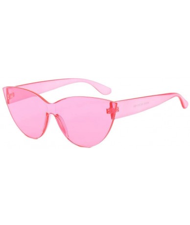 Square Fashion Sunglasses Vintage Integrated - Pink - CQ18R3GEUUU $10.52