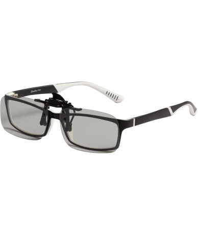 Sport Polarized Men Women Outdoor Sport Clip on Flip up Driving Sunglasses - Gray - CR11MQ5TJO7 $14.32