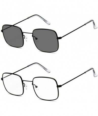 Square Nearsighted Myopia Photochromic Sunglasses Men Women 2020 Vintage Transition Square Optical Glasses - CM192DMMDLG $40.35