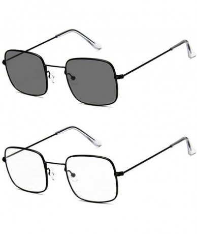 Square Nearsighted Myopia Photochromic Sunglasses Men Women 2020 Vintage Transition Square Optical Glasses - CM192DMMDLG $45.46